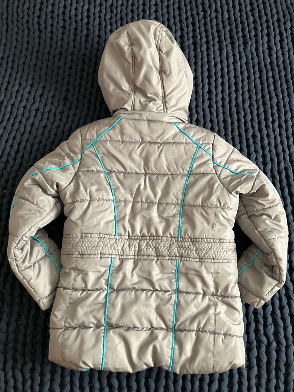 Kids Teal & Gray Winter Jacket - Picture 12 of 13